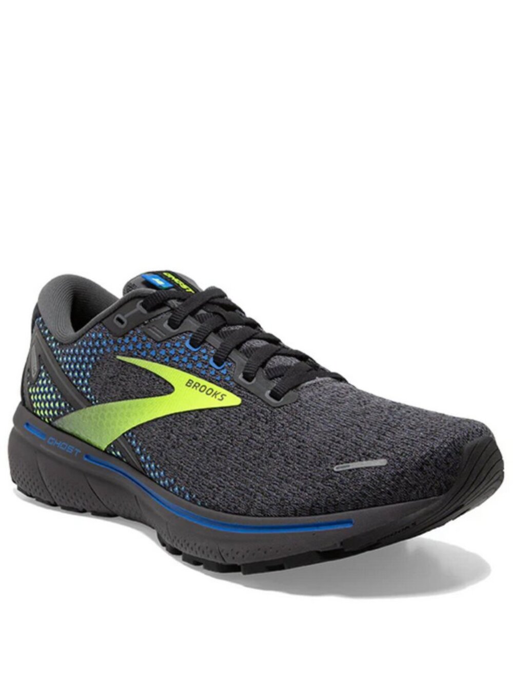NEW Brooks Ghost 14 Mens Running Shoes Black Blue Nightlife Green 9 US 42.5 EUR